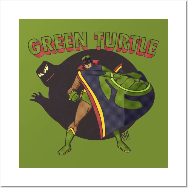 The Green Turtle Wall Art by Doc Multiverse Designs
